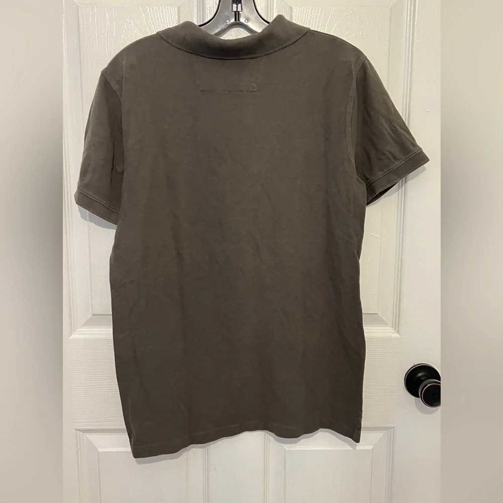 BANANA REPUBLIC Men’s Dark Gray Short Sleeve Solid Pique Polo Size S